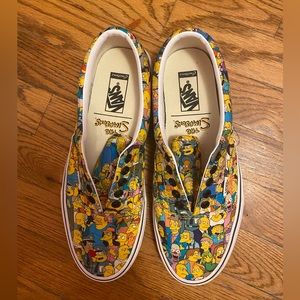 Vans X Springfield The Simpsons 8.5 Mens Old Skool with Checkered Laces